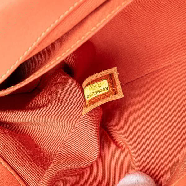 Pre-owned Chanel Medium Tweed and Lambskin Boy Flap Orange