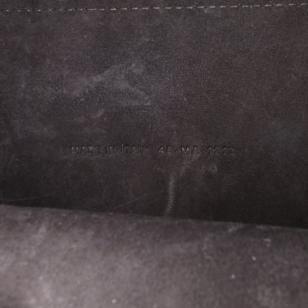 Pre-owned Dior Grained Calfskin Caro Double Pouch Black