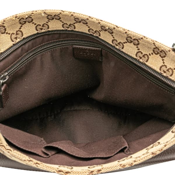 Pre-owned Gucci GG Canvas Crossbody Brown