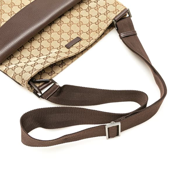 Pre-owned Gucci GG Canvas Crossbody Brown