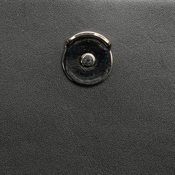 Pre-owned Saint Laurent Smooth Calfskin Monogram Kate Tassel Chain Wallet Gray