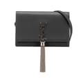 Miniatyrbild 1 av 10: Pre-owned Saint Laurent Smooth Calfskin Monogram Kate Tassel Chain Wallet Gray
