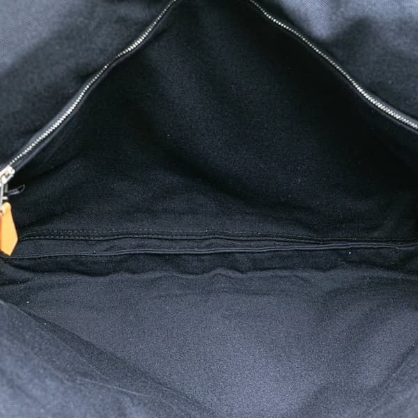 Pre-owned Hermès Canvas Fourre Tout Messenger Blue