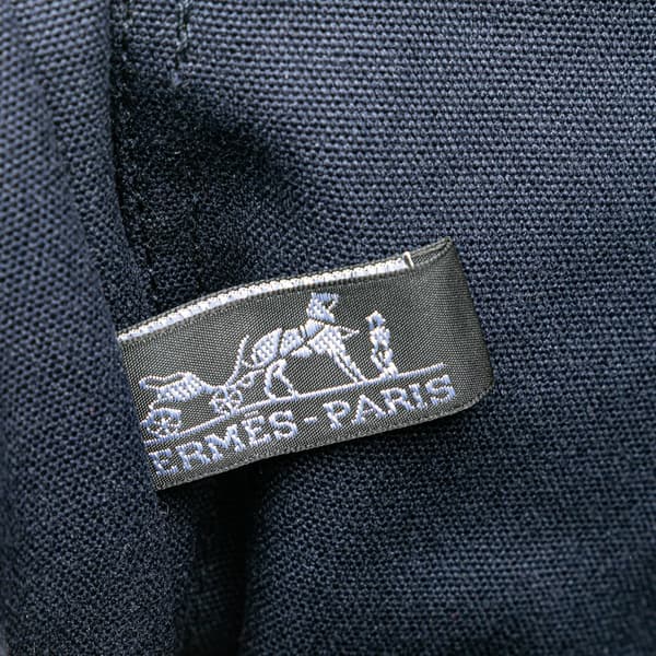 Pre-owned Hermès Canvas Fourre Tout Messenger Blue