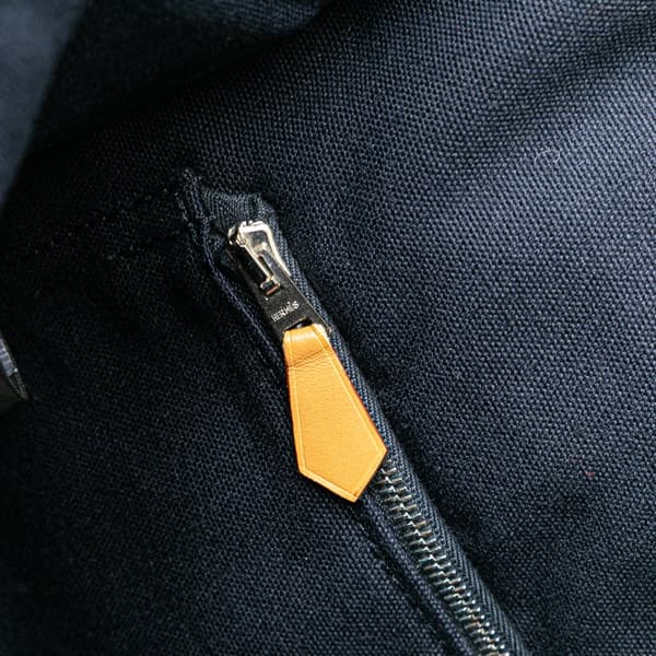 Pre-owned Hermès Canvas Fourre Tout Messenger Blue
