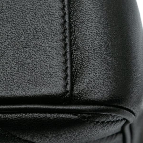 Pre-owned Chanel Chevron Lambskin Pyramid CC Camera Bag Black