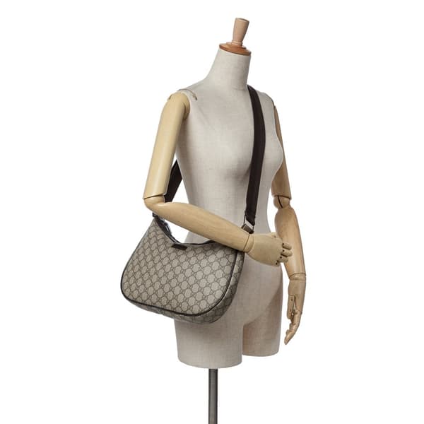 Pre-owned Gucci GG Supreme Crossbody Brown