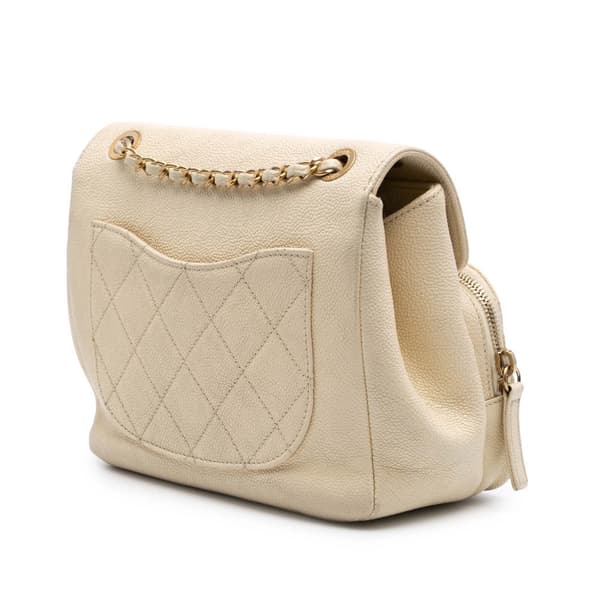Pre-owned Chanel Caviar Business Affinity Messenger Flap Brown