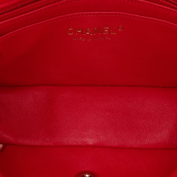 Pre-owned Chanel Mini Rectangular Classic Lambskin Single Flap Pink
