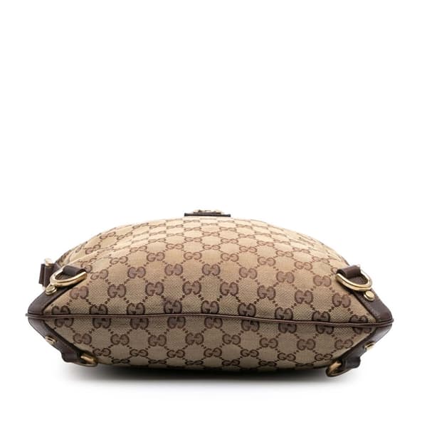 Pre-owned Gucci GG Canvas Abbey D Ring Crossbody Brown