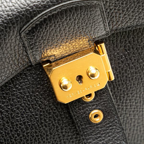 Pre-owned Hermès Ardennes Sac A Depeches 38 Black