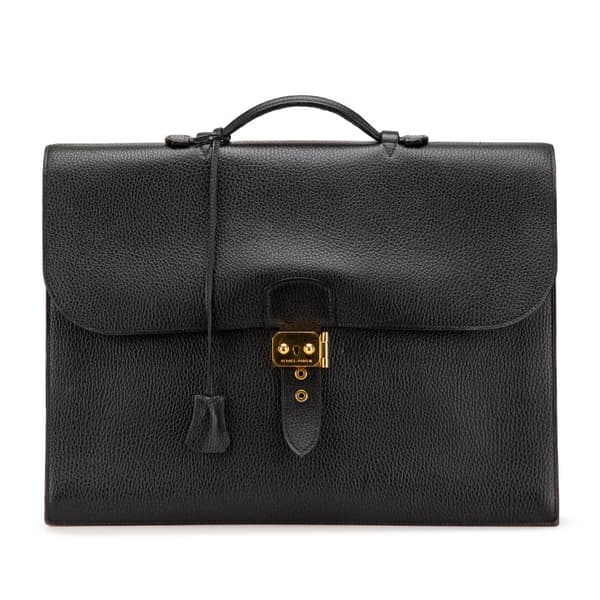 Pre-owned Hermès Ardennes Sac A Depeches 38 Black