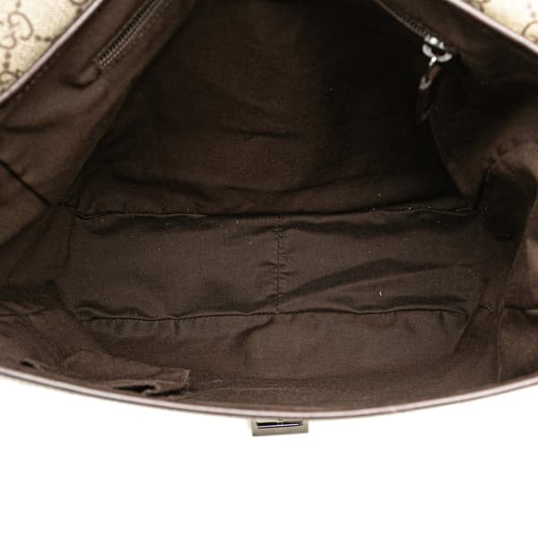 Pre-owned Gucci GG Supreme Crossbody  Brown