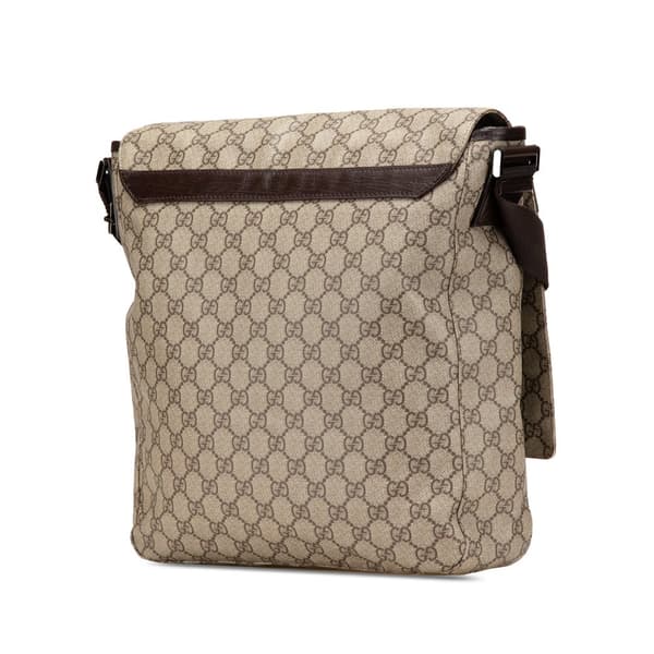 Pre-owned Gucci GG Supreme Crossbody  Brown
