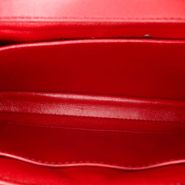 Pre-owned Chanel Extra Mini Rectangular Classic Patent Single Flap Red