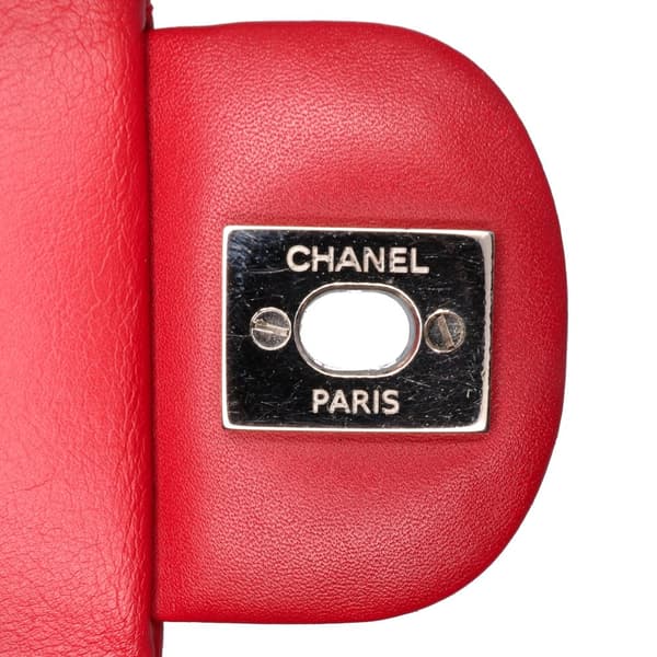 Pre-owned Chanel Extra Mini Rectangular Classic Patent Single Flap Red