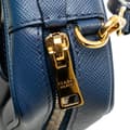 Miniatyrbilde 7 av 10: Pre-owned Prada Saffiano Push Lock Pocket Camera Bag Blue