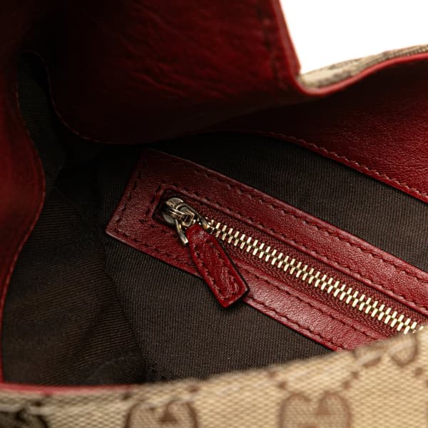 Pre-owned Gucci GG Canvas Charlotte Crossbody Brown
