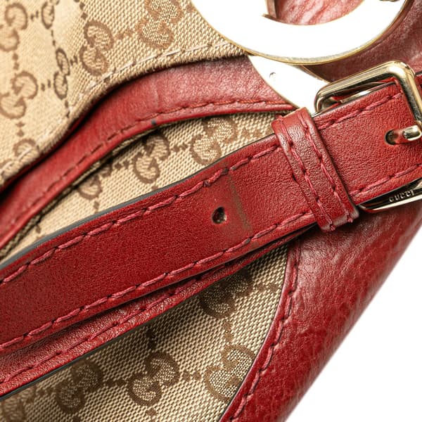 Pre-owned Gucci GG Canvas Charlotte Crossbody Brown