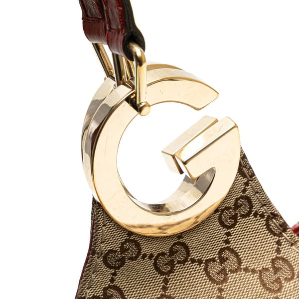 Pre-owned Gucci GG Canvas Charlotte Crossbody Brown