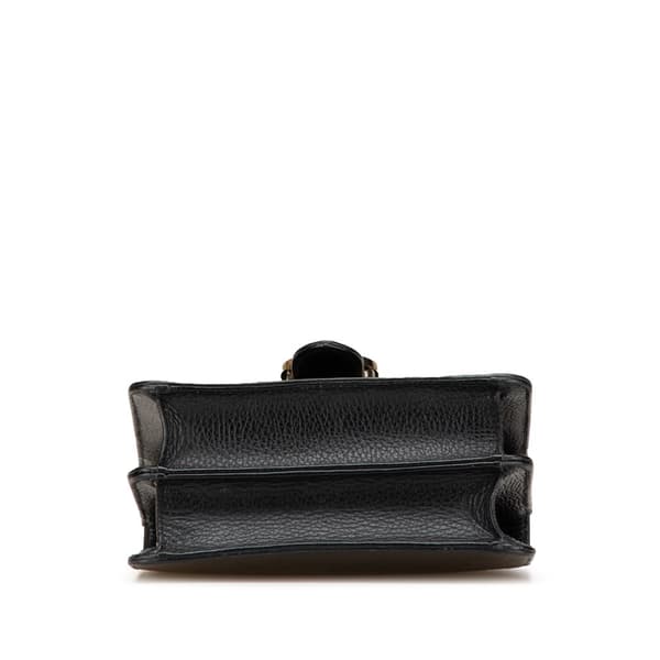 Pre-owned Gucci Small Dollar Calfskin Interlocking G Crossbody Black