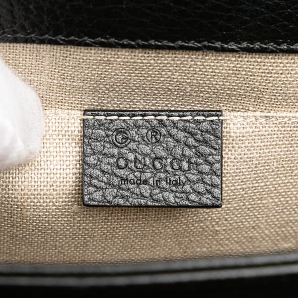 Pre-owned Gucci Small Dollar Calfskin Interlocking G Crossbody Black