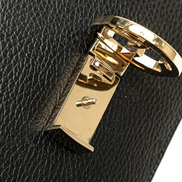Pre-owned Gucci Small Dollar Calfskin Interlocking G Crossbody Black