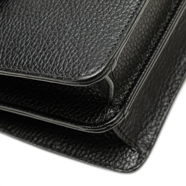 Pre-owned Gucci Small Dollar Calfskin Interlocking G Crossbody Black