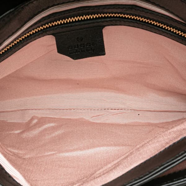 Pre-owned Gucci Medium Suede Arli Crossbody Black