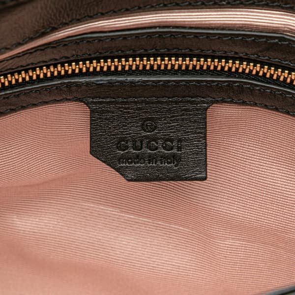 Pre-owned Gucci Medium Suede Arli Crossbody Black