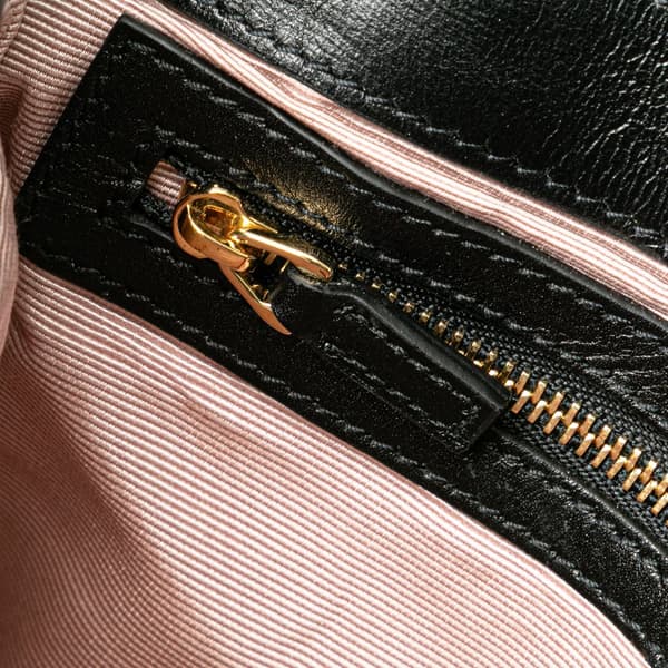 Pre-owned Gucci Medium Suede Arli Crossbody Black