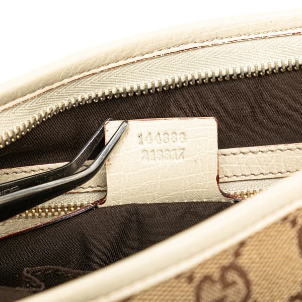 Pre-owned Gucci GG Canvas Jolicoeur Crossbody Brown