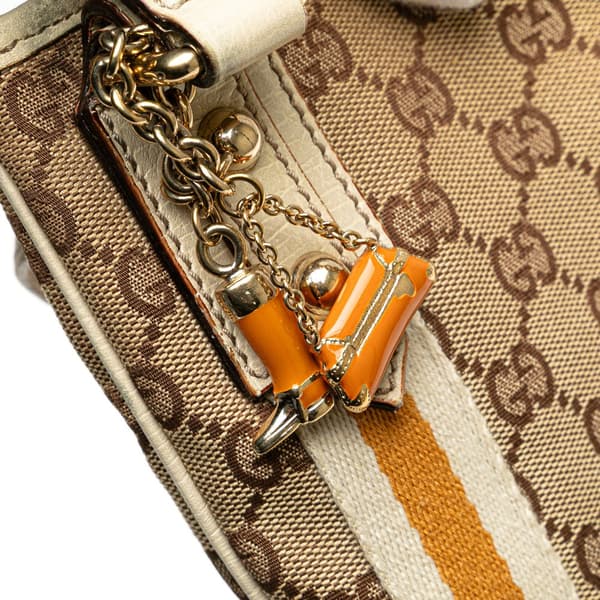 Pre-owned Gucci GG Canvas Jolicoeur Crossbody Brown