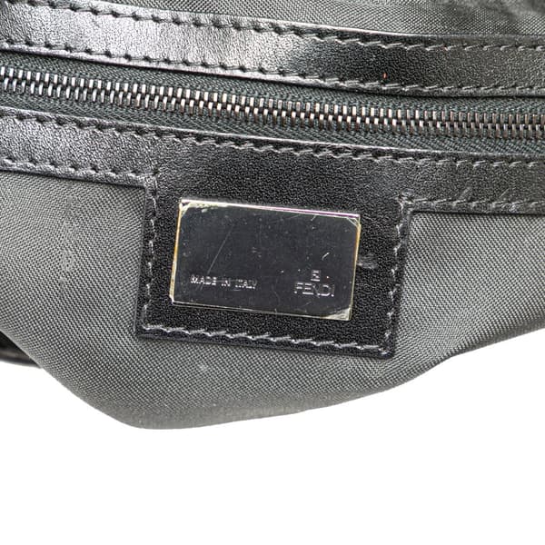 Pre-owned Fendi Zucchino Canvas Crossbody Black