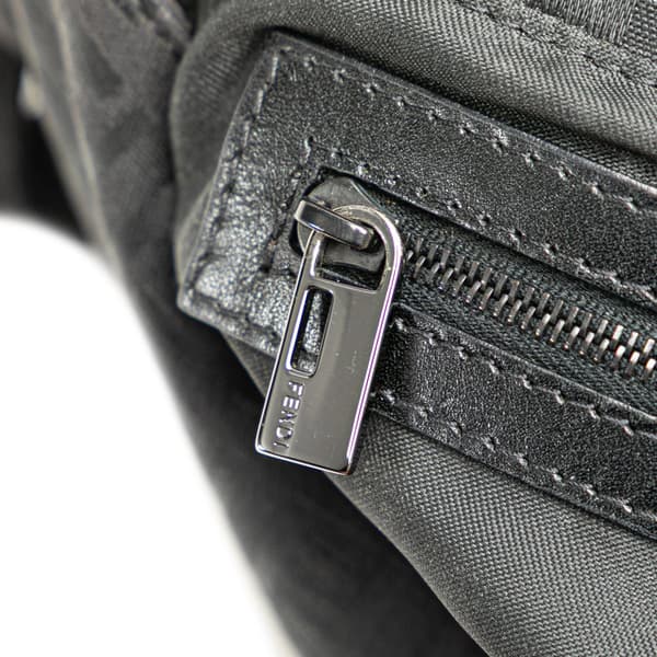 Pre-owned Fendi Zucchino Canvas Crossbody Black