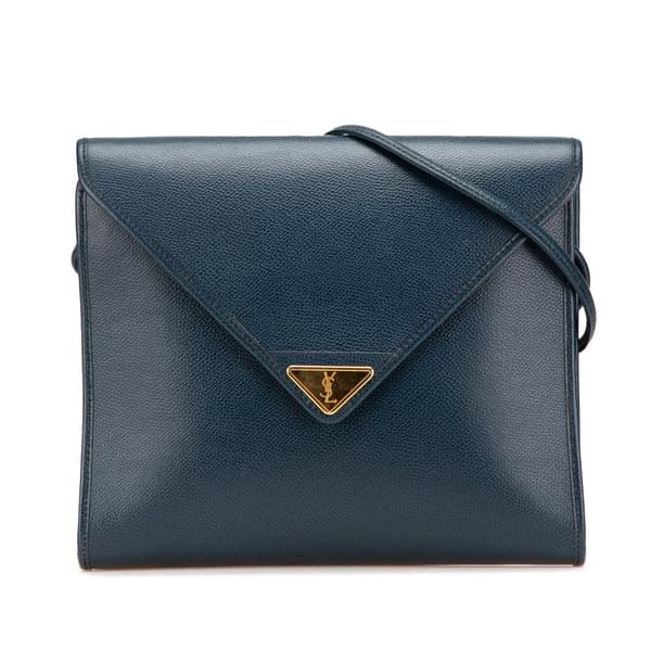 Pre-owned Yves Saint Laurent Leather Crossbody Blue