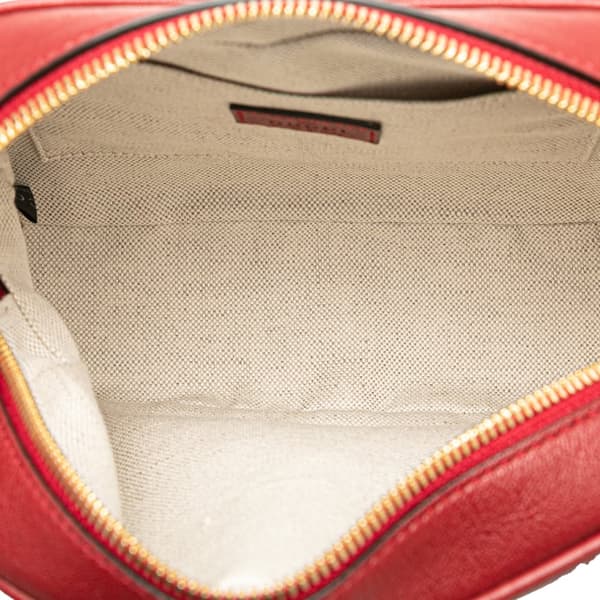 Pre-owned Gucci Small Leather Blondie Crossbody Red