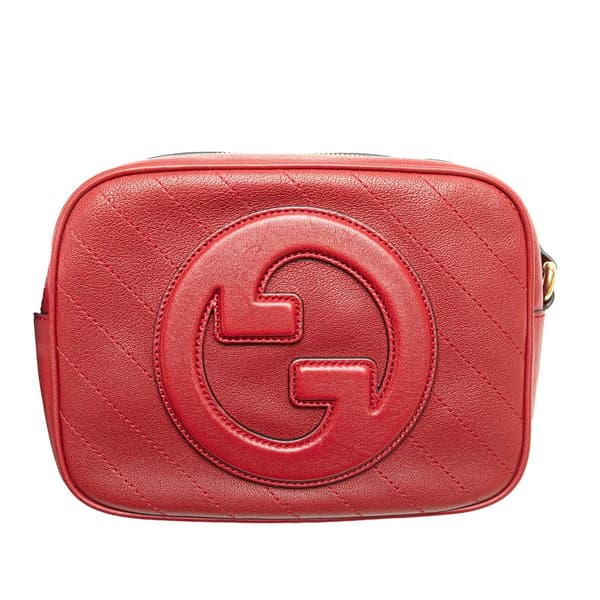 Pre-owned Gucci Small Leather Blondie Crossbody Red