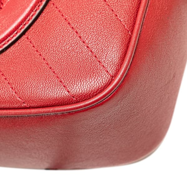 Pre-owned Gucci Small Leather Blondie Crossbody Red