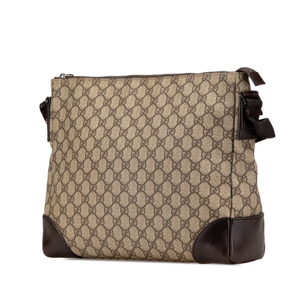 Pre-owned Gucci GG Supreme Crossbody Brown