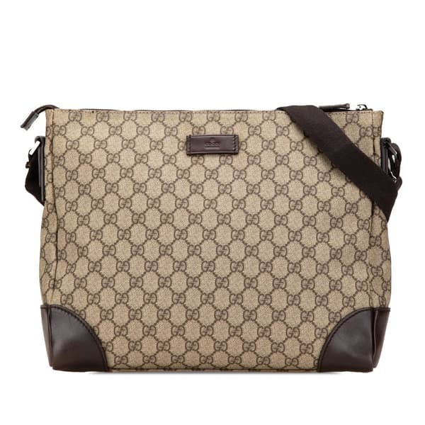 Pre-owned Gucci GG Supreme Crossbody Brown