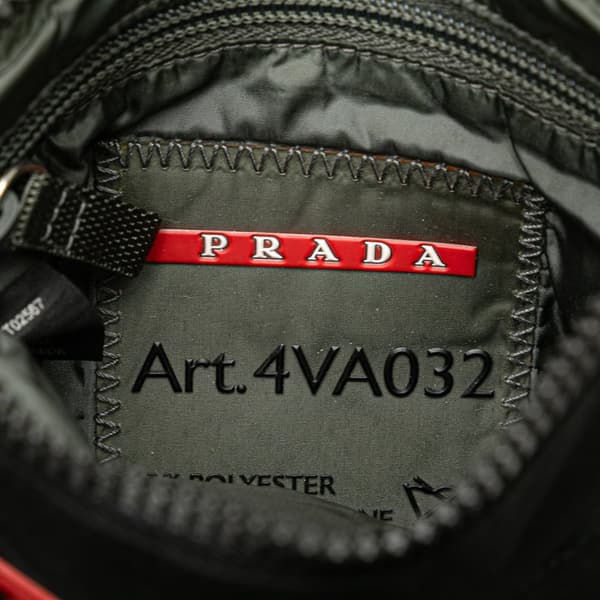 Pre-owned Prada Tessuto Zip Top Sport Crossbody Black