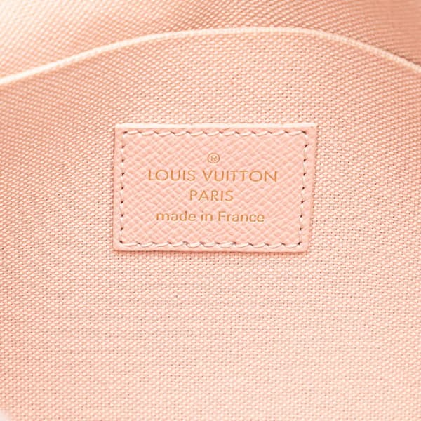 Pre-owned Louis Vuitton Damier Azur Calfskin Pochette Felicie White