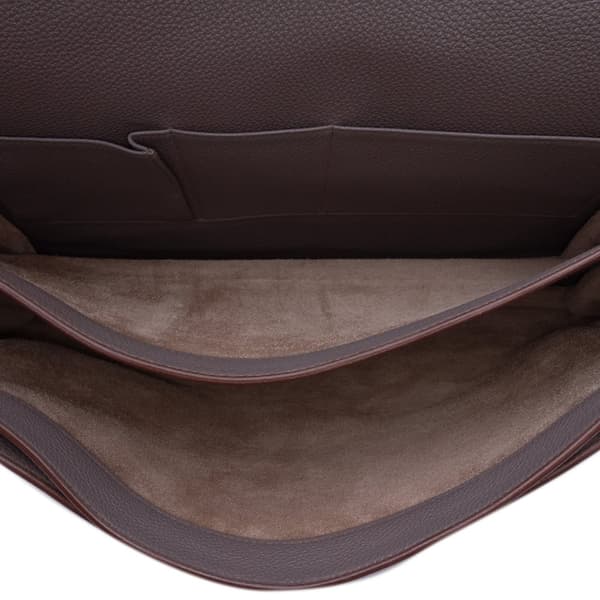 Pre-owned Hermès Togo Sac a Depeches 41 Gray