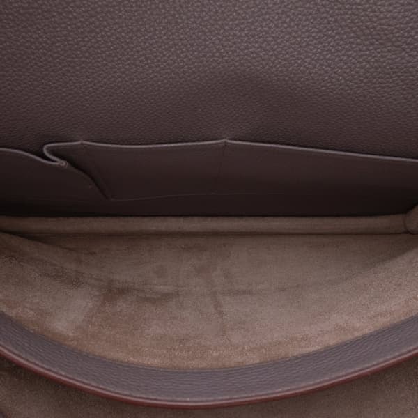 Pre-owned Hermès Togo Sac a Depeches 41 Gray