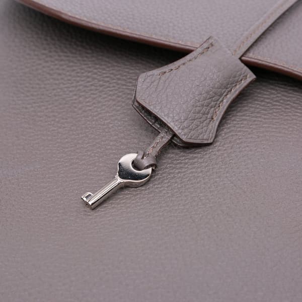 Pre-owned Hermès Togo Sac a Depeches 41 Gray