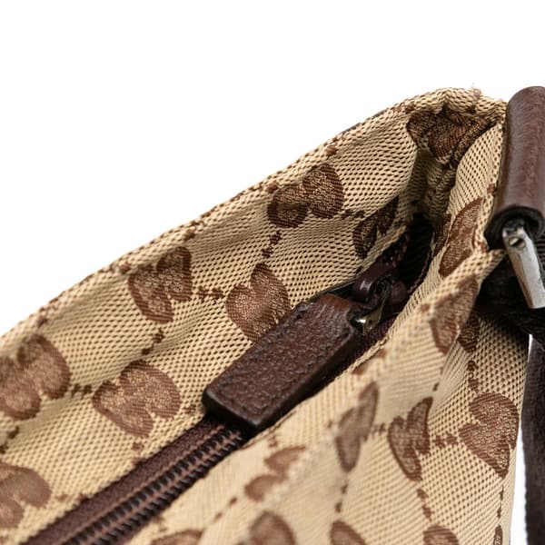 Pre-owned Gucci GG Canvas Crossbody Brown