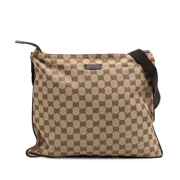 Pre-owned Gucci GG Canvas Crossbody Brown