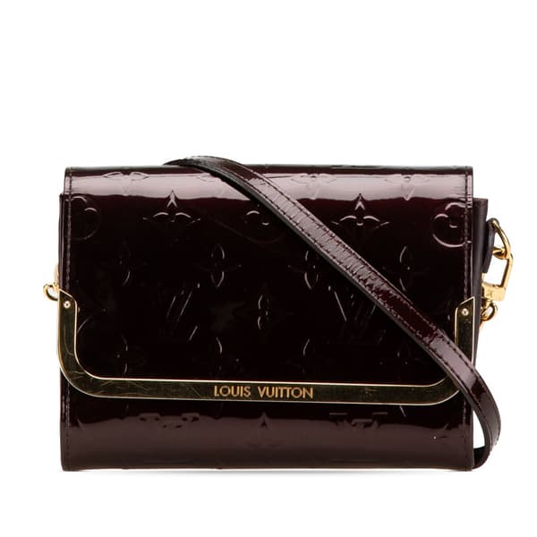 Pre-owned Louis Vuitton Monogram Vernis Rossmore PM Purple