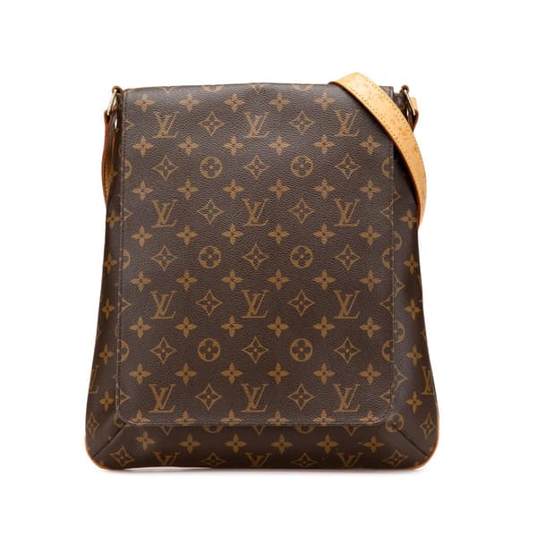 Pre-owned Louis Vuitton Monogram Musette Salsa GM Brown